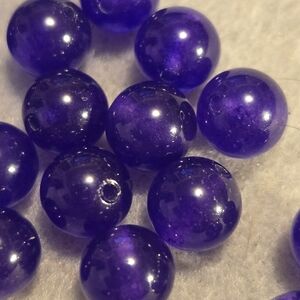 Vibrant Purple Chalcedony Gemstone Rounds